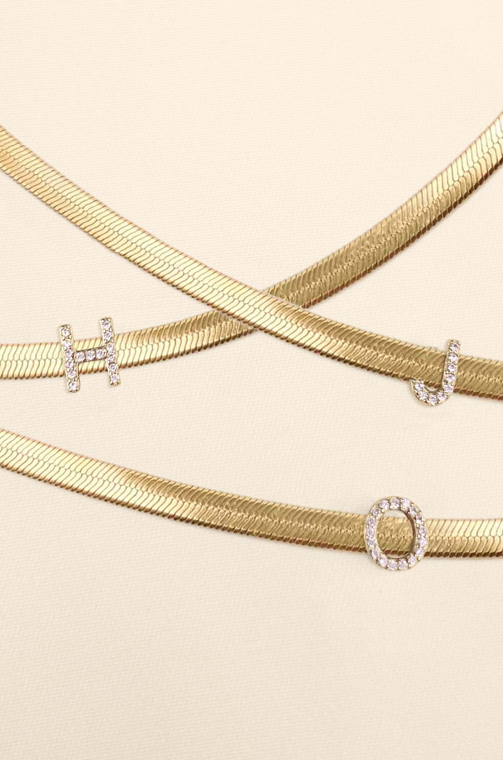 Initial Herringbone Necklace