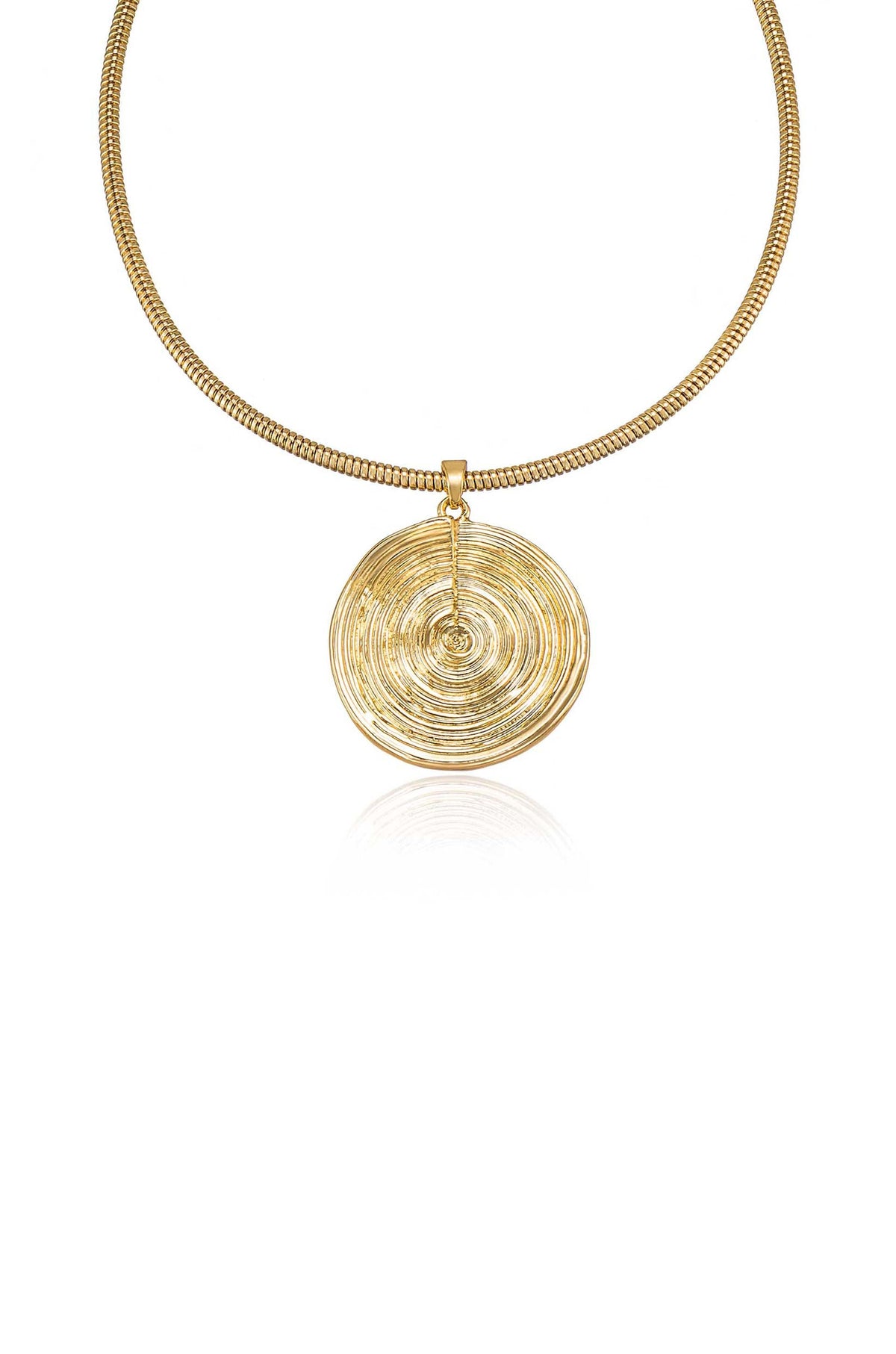 Swirl Pendant Choker Necklace