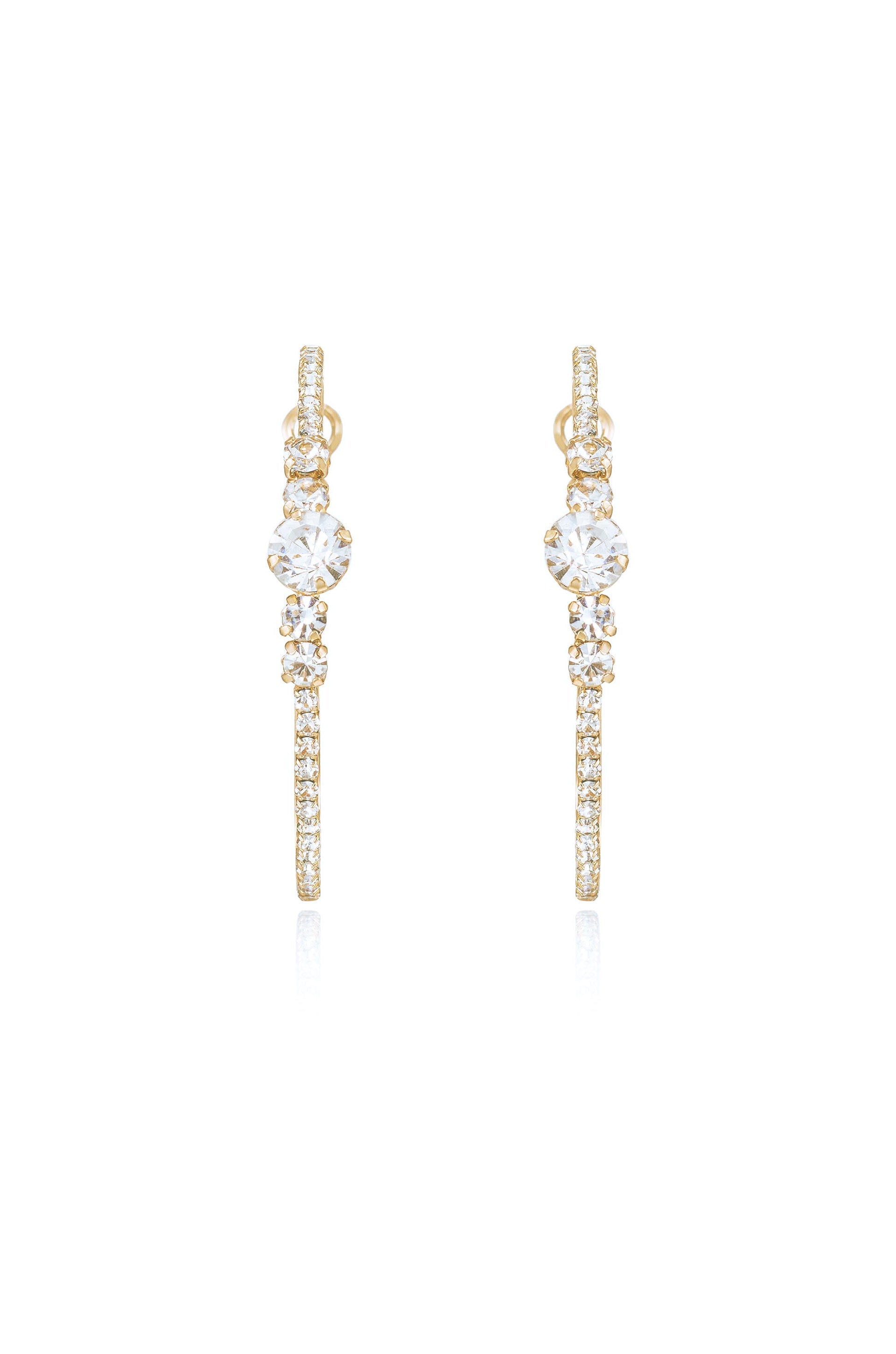 Hollywood Forever Crystal Hoop Earrings