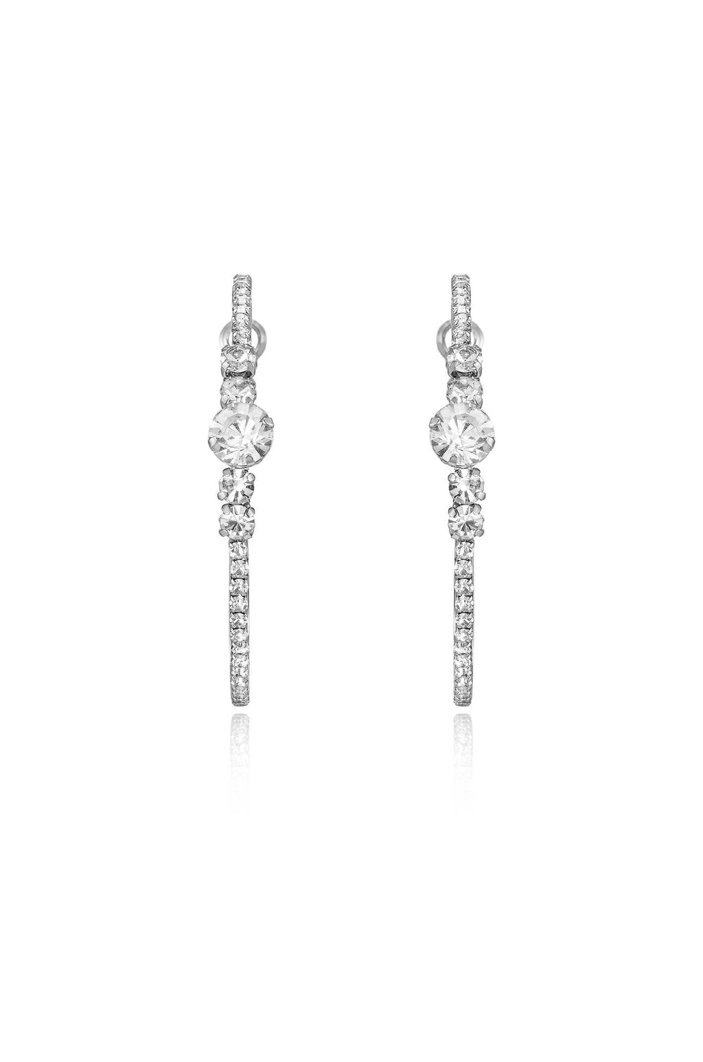 Hollywood Forever Crystal Hoop Earrings