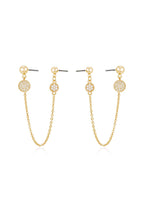 Double Piercing Chain Drop Earrings