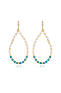Turquoise and Pearl Teardrop Earrings