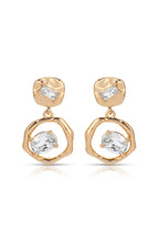Organic Shape Crystal Earrings