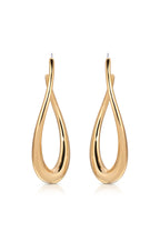 Oblong Abstract Hoop Earring