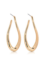 Oblong Abstract Hoop Earring