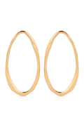 Hammered Large Oval Earrings