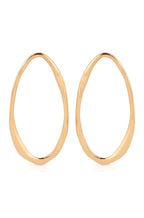 Hammered Large Oval Earrings