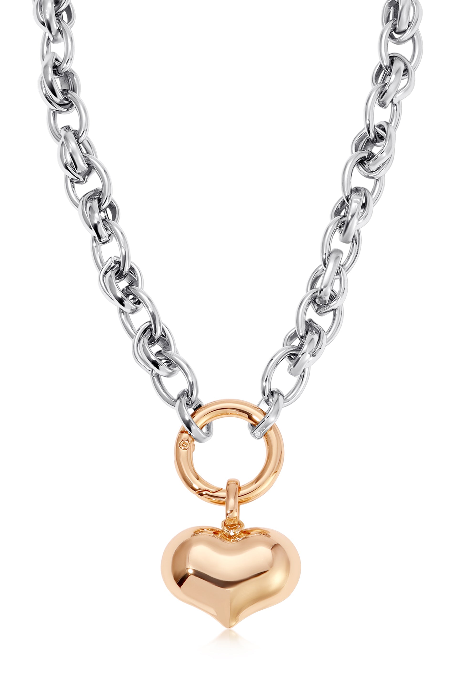 Locked in Mixed Metal Heart Necklace - LIMITED STOCK