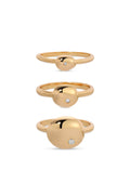 Polished Stacking Pebble Ring Set