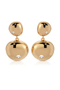 Polished Double Pebble Drop Earrings
