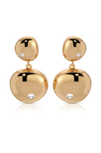 Polished Double Pebble Drop Earrings