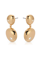 Polished Double Pebble Drop Earrings