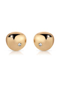 Polished Pebble Crystal Stud Earrings