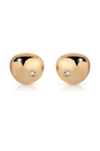 Polished Pebble Crystal Stud Earrings