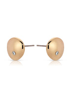 Polished Pebble Crystal Stud Earrings