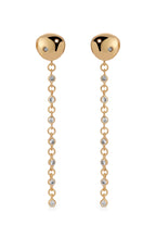 Polished Pebble Linear Chain Earrings