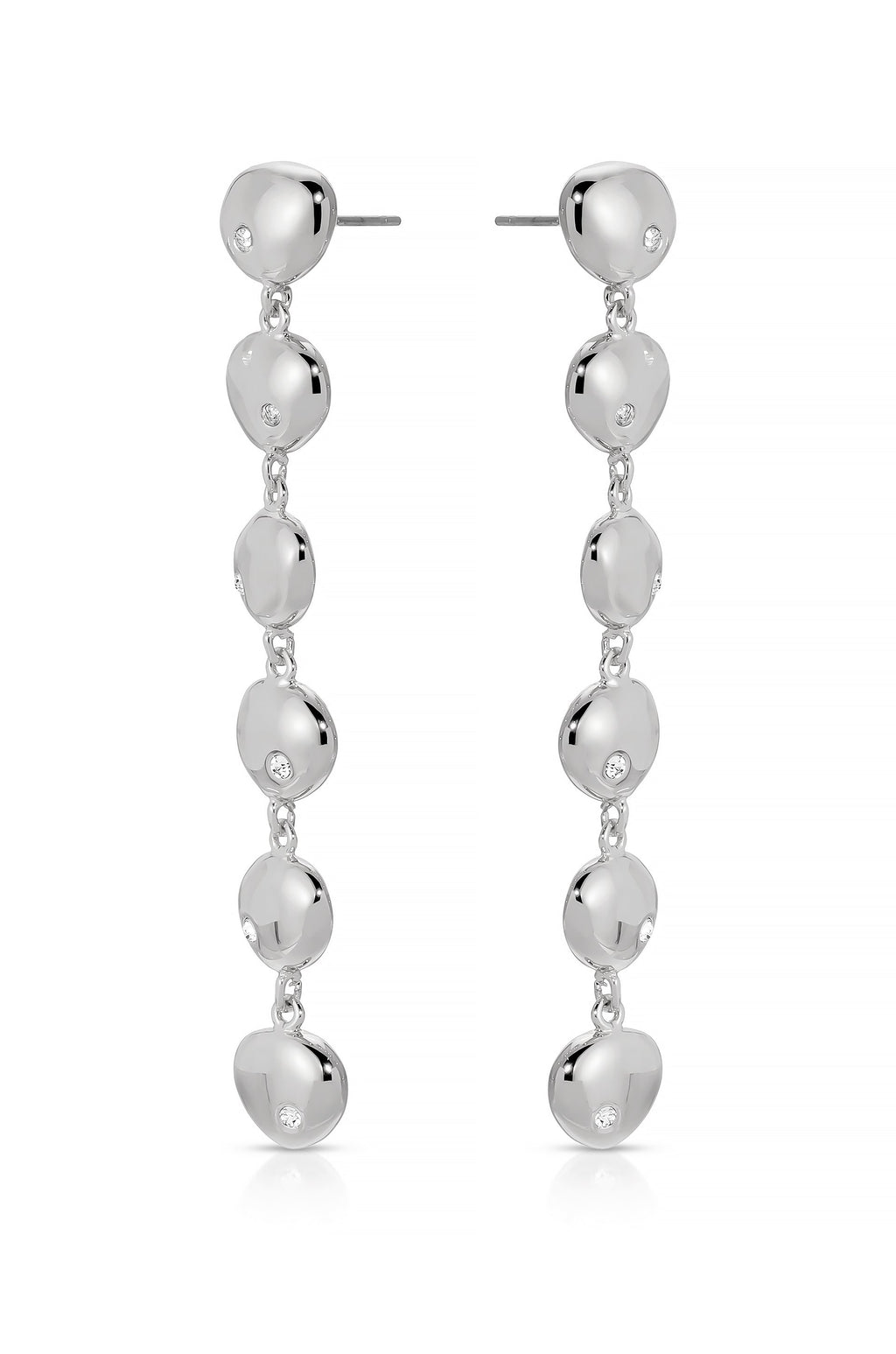 Polished Pebble Linear Dangle Earrings