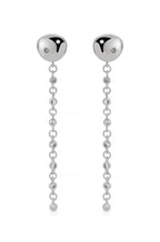 Polished Pebble Linear Chain Earrings