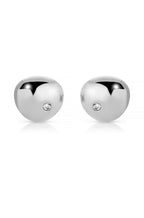 Polished Pebble Crystal Stud Earrings