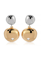 Polished Double Pebble Drop Earrings