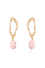 Open Circle Freshwater Pearl Earrings