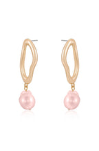 Open Circle Freshwater Pearl Earrings