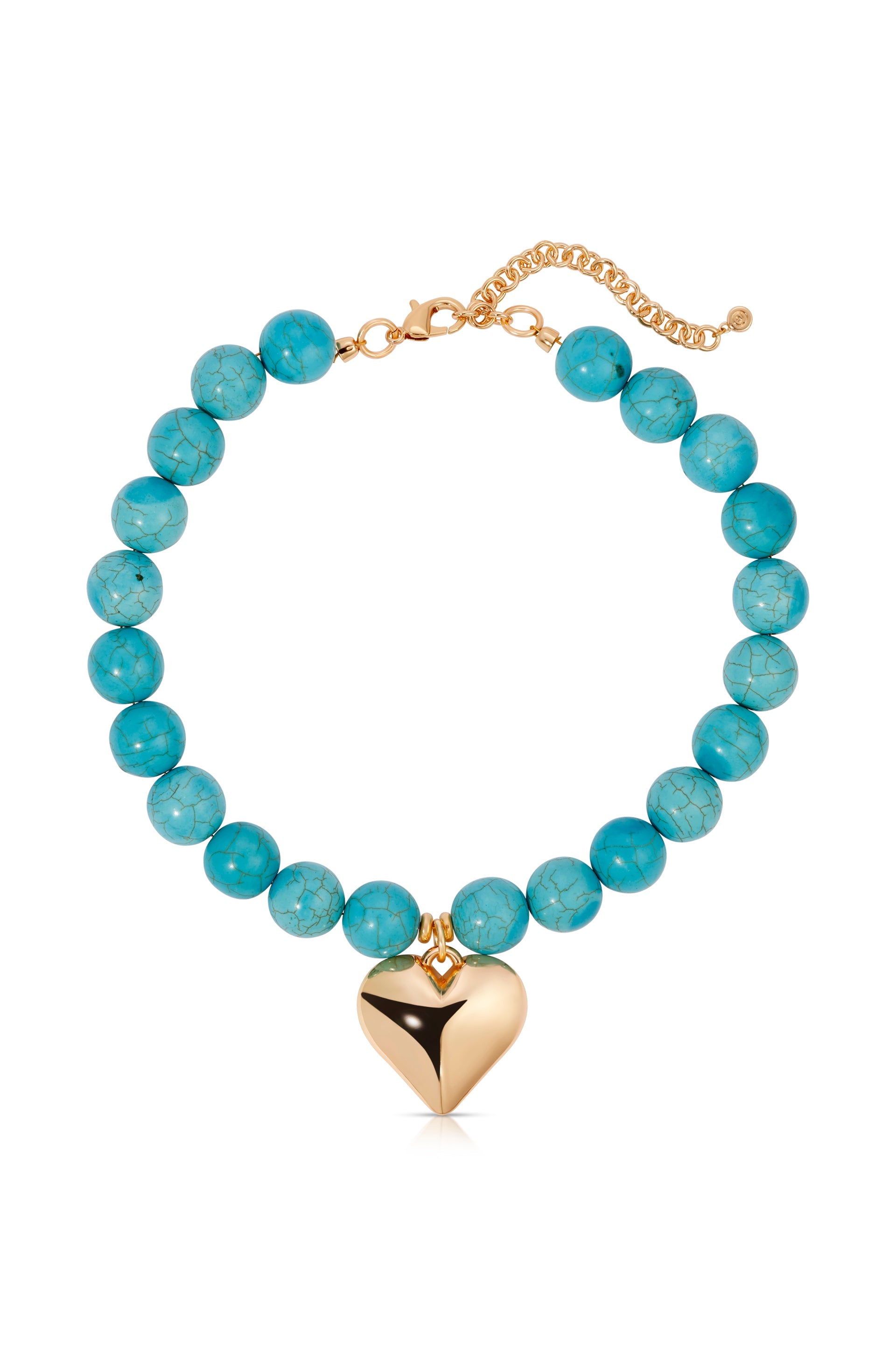 Luck and Love Turquoise Heart Necklace