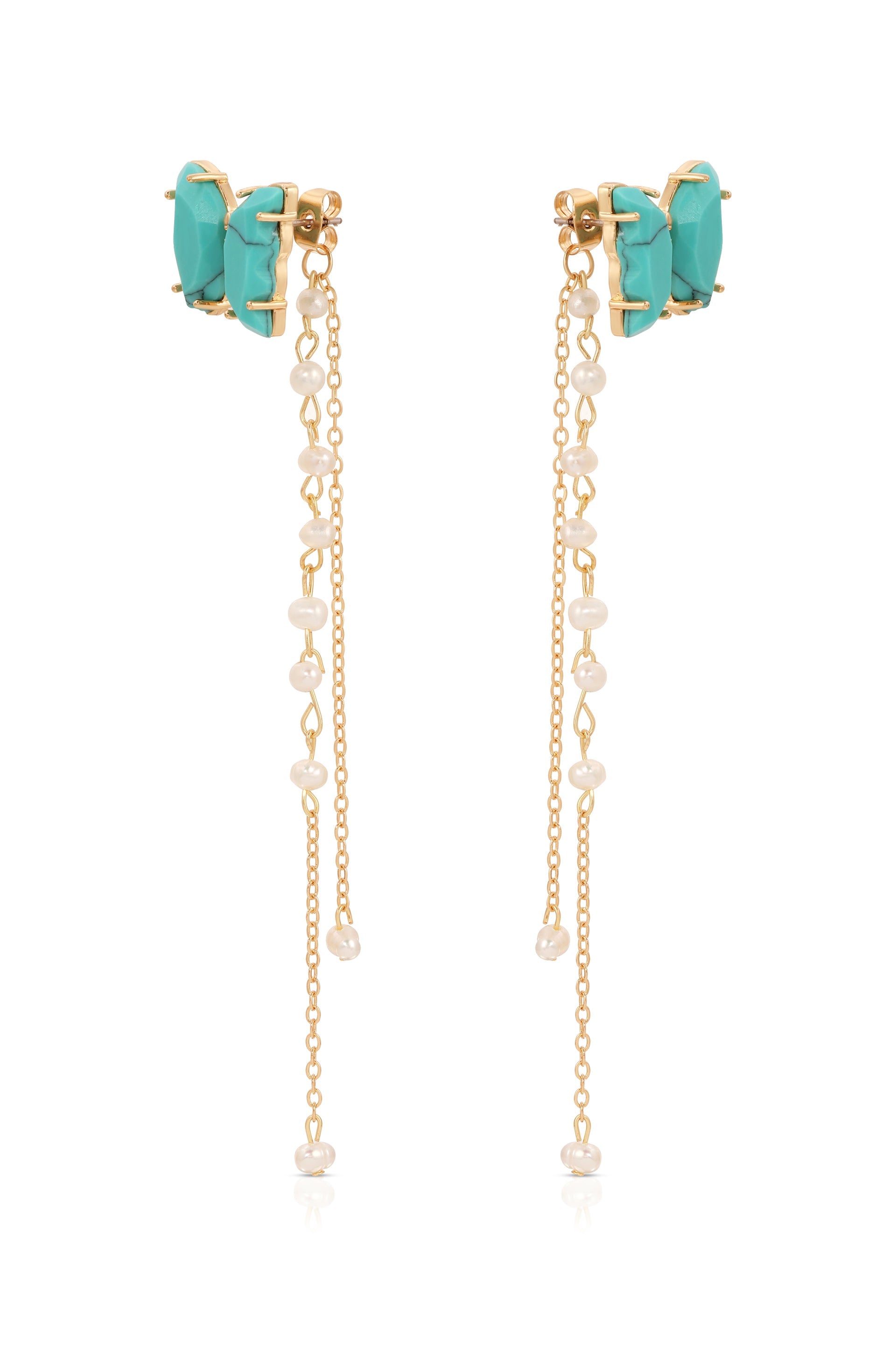 Turquoise Butterfly Dangle Earrings