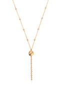 Polished Pebble Crystal Chain Lariat