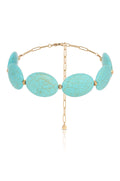 Oval Turquoise Stones Statement Choker
