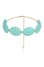 Oval Turquoise Stones Statement Choker