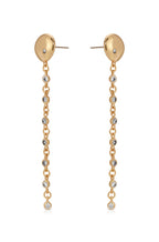 Polished Pebble Linear Chain Earrings