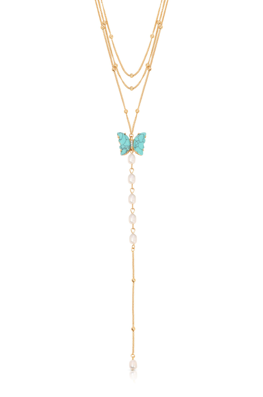 Turquoise Butterfly Lariat