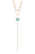 Turquoise Butterfly Lariat
