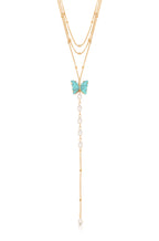 Turquoise Butterfly Lariat