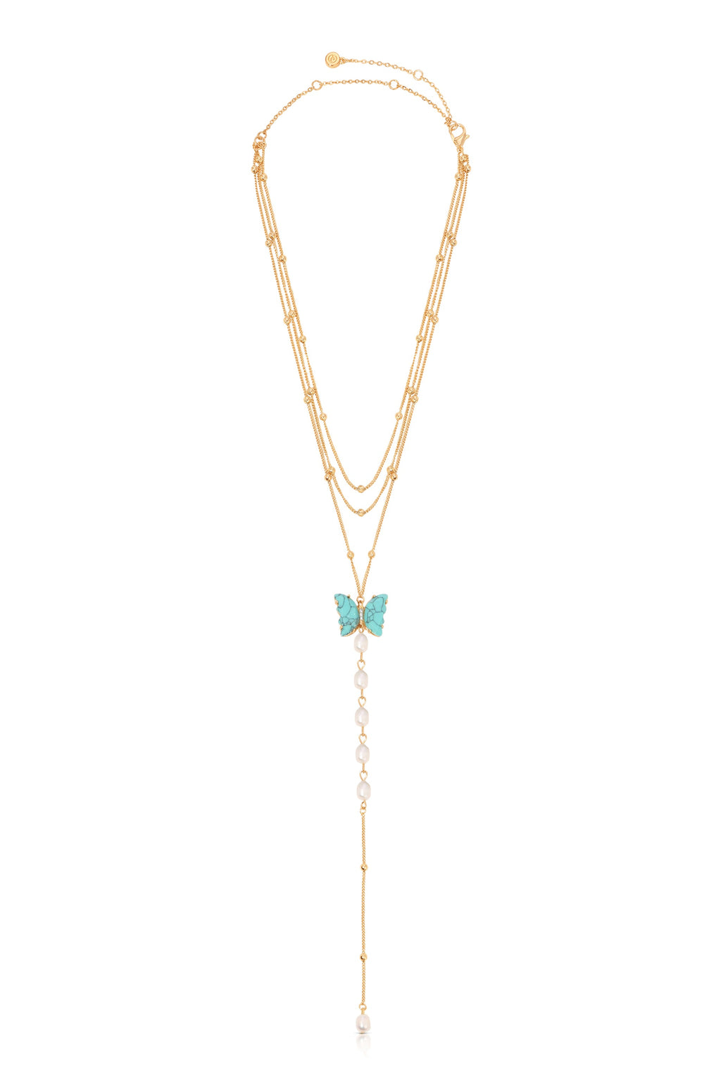 Turquoise Butterfly Lariat