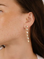 Polished Pebble Linear Dangle Earrings