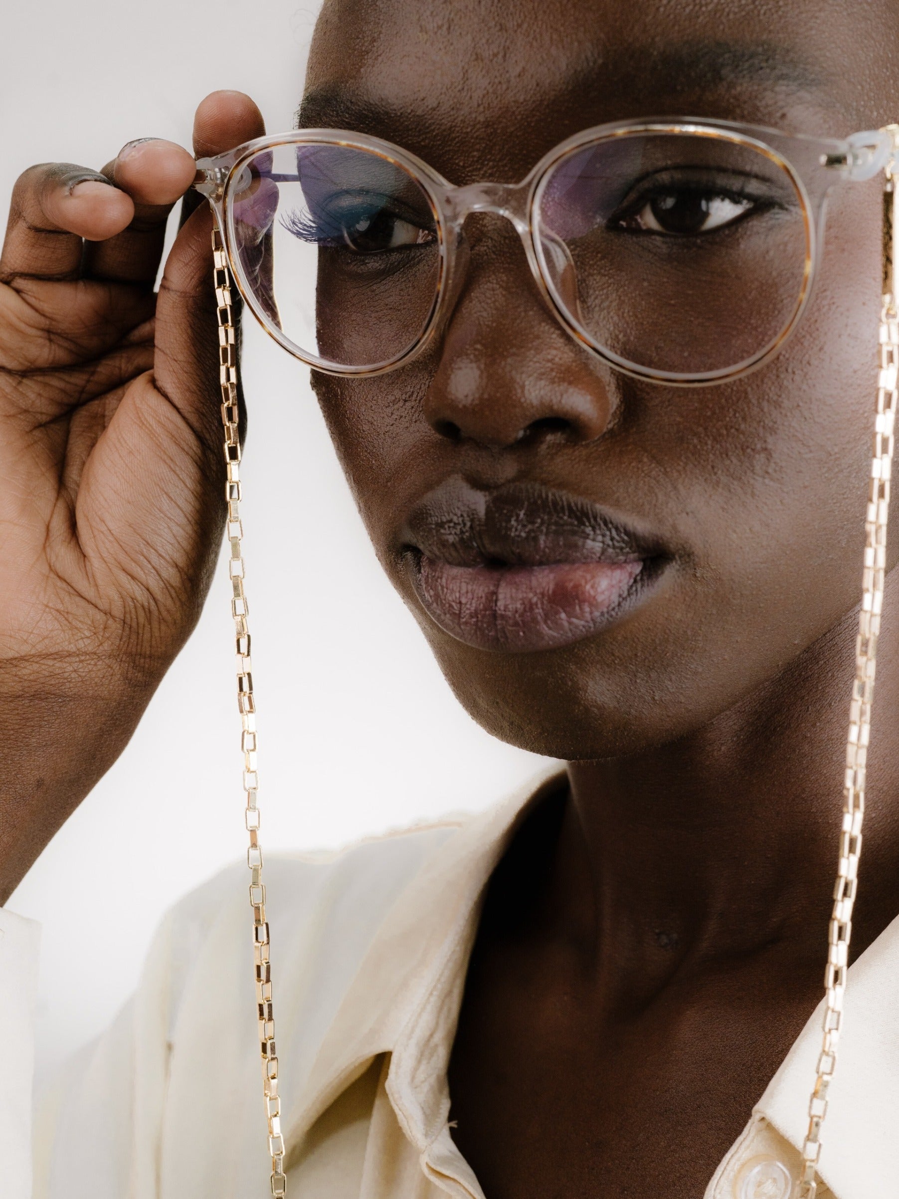 Golden Rays Rectangle Eyeglass Chain