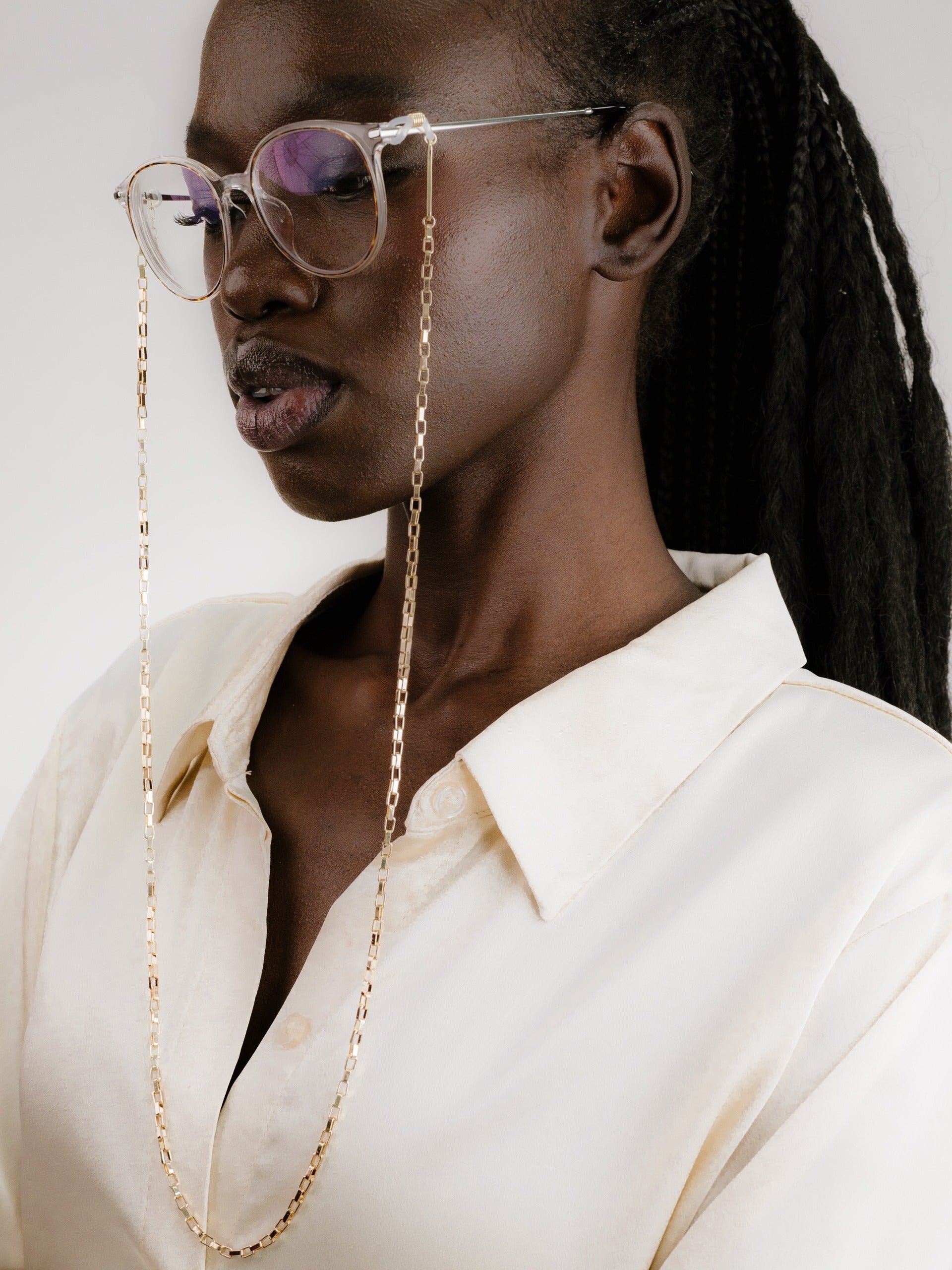 Golden Rays Rectangle Eyeglass Chain