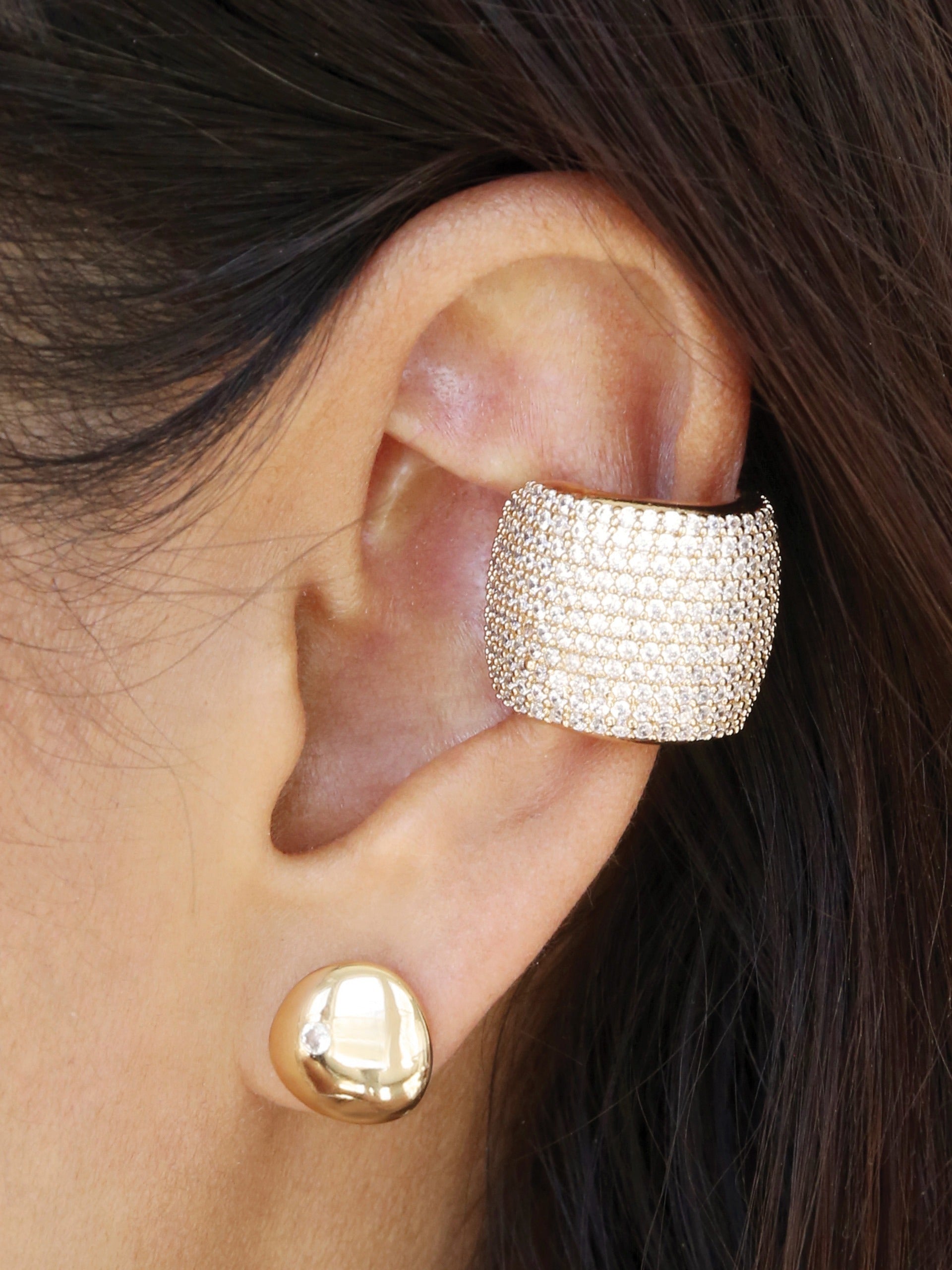 Crystal Statement Chunky Ear Cuff