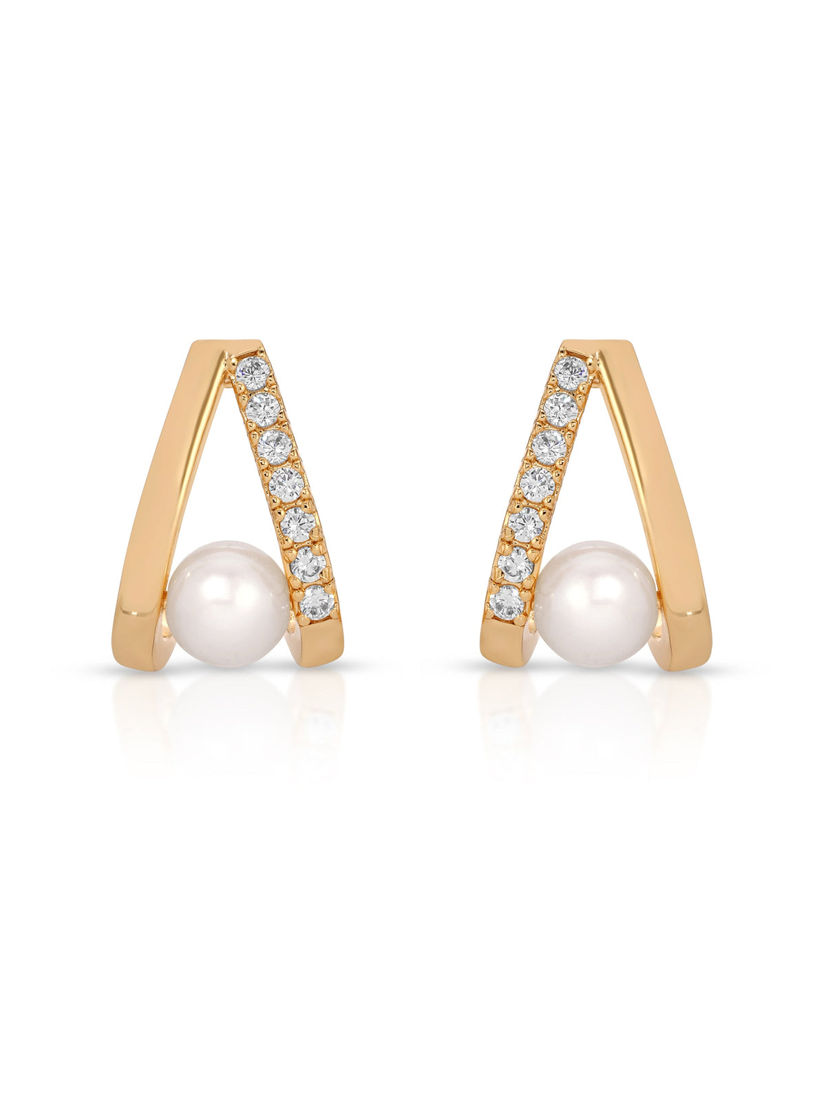 Pavé and Pearl Earrings