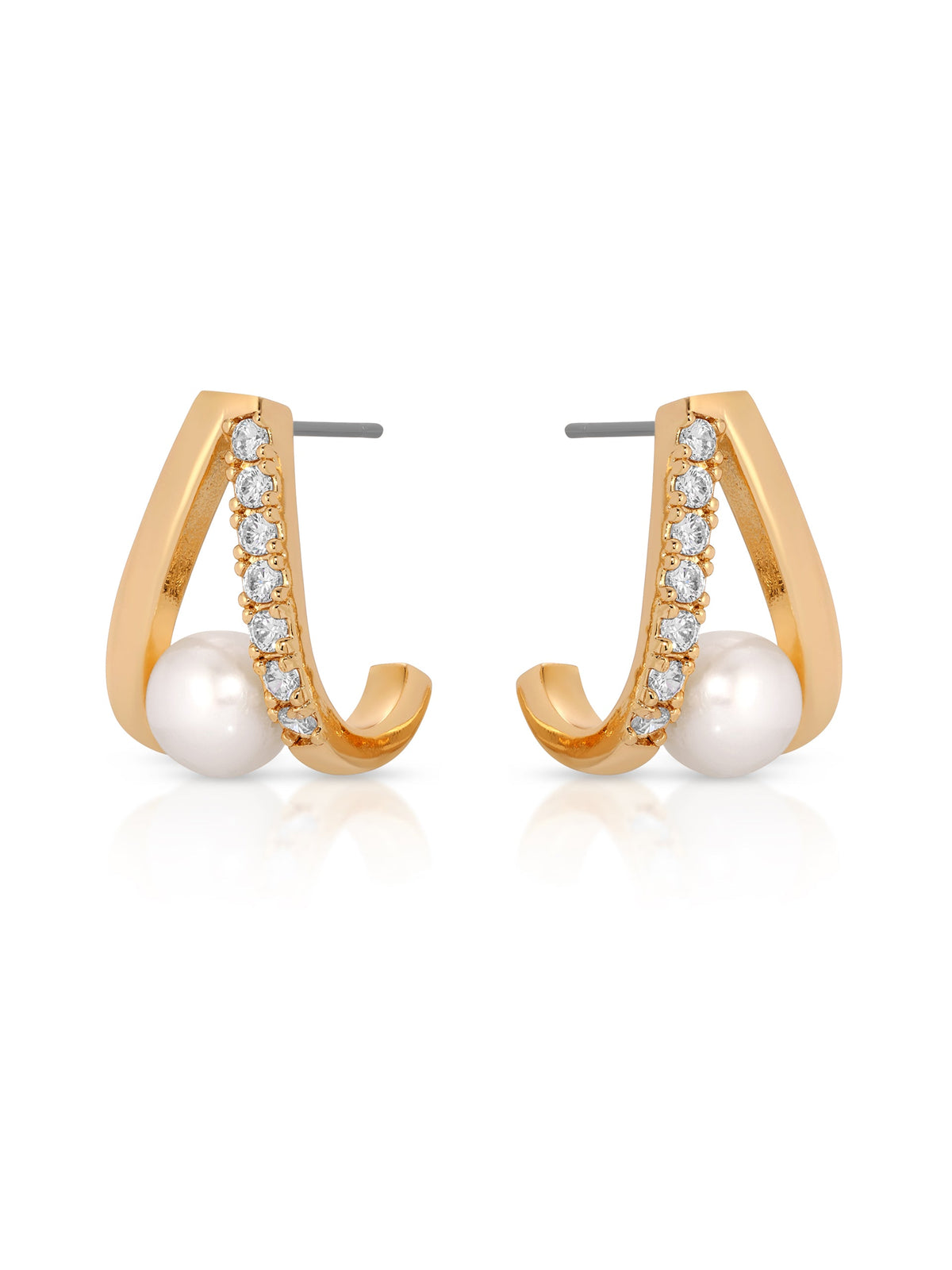 Pavé and Pearl Earrings