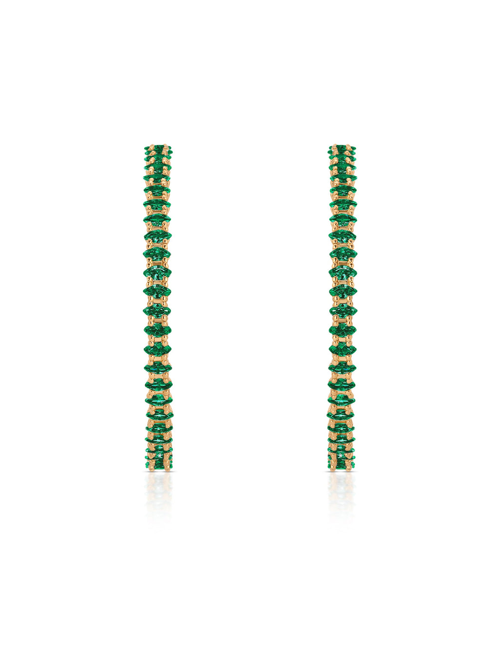 Emerald Marquise Hoops