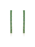 Emerald Marquise Hoops