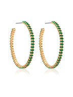 Emerald Marquise Hoops