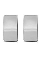 Rectangle Metal Stud Earrings