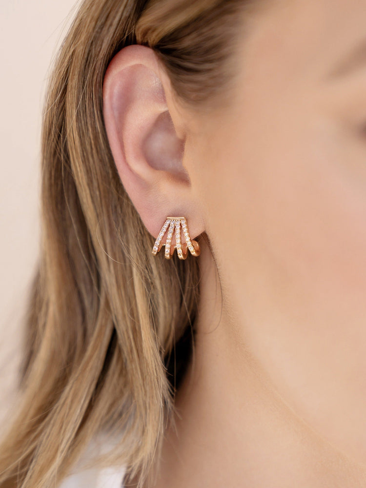 Glisten Wing Pavé Earrings