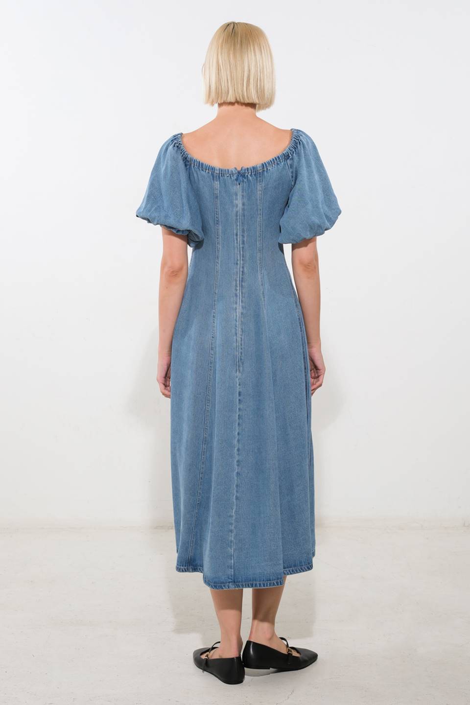 Coastal Cutie Off-Shoulder Tencel Midi Dress