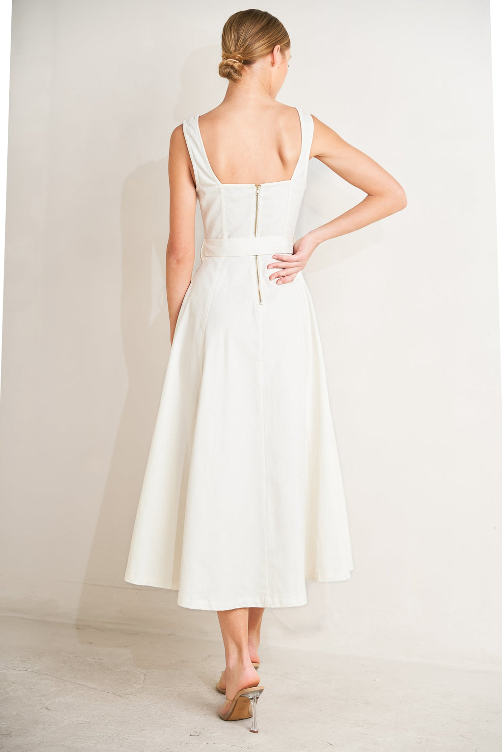 BELLA PORTOFINO WOVEN MIDI DRESS