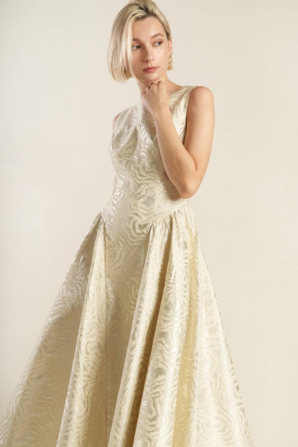 Check Yourself Champagne Midi Dress